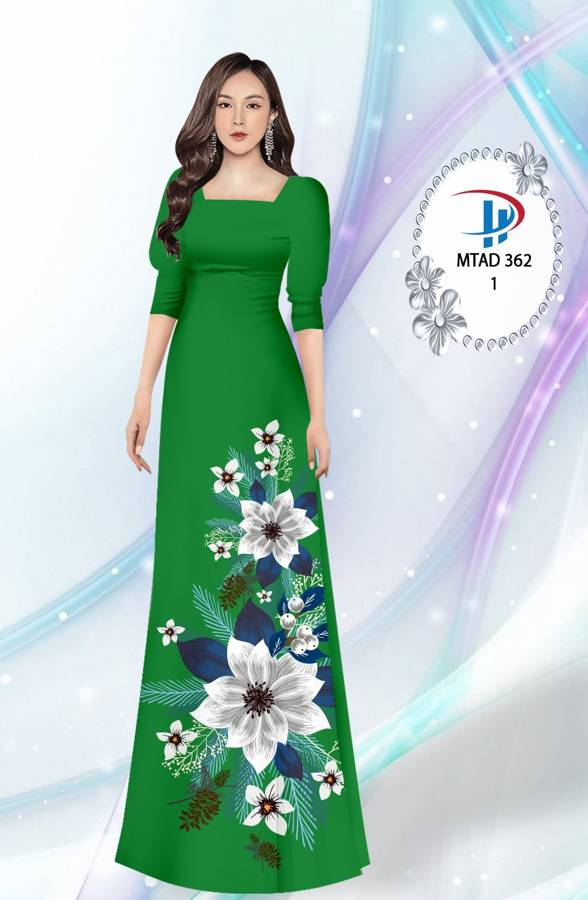 Vải Áo Dài Hoa In 3D AD MTAD362 14
